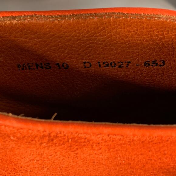 FLORSHEIM by DUCKIE BROWN Size 10 Orange Perforated Suede Wingtip Ankle Boots main image 4
